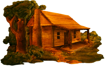Cabin Intarsia Wood Art