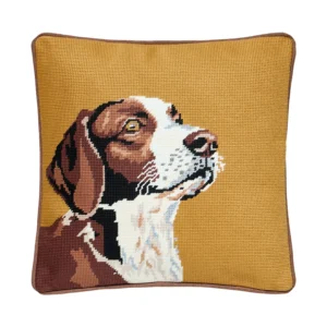 Camp Wandawega Hunting Dog Embroidered Pillow 14x14