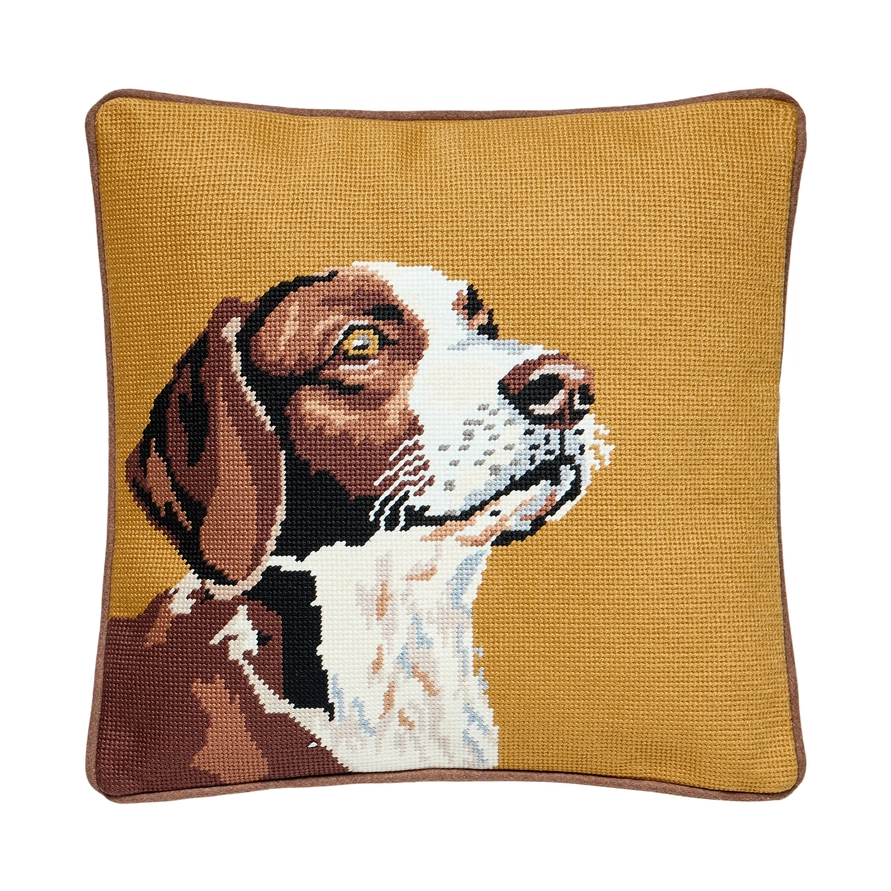 Camp Wandawega Hunting Dog Embroidered Pillow 14x14