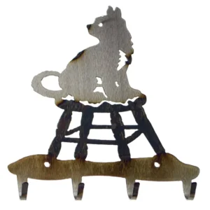 Cat on Chair Key Rack
