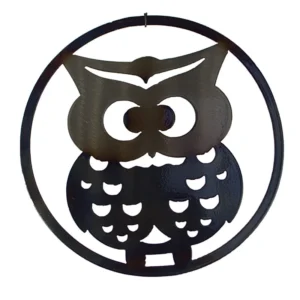 Cute Fat Owl – Small Circle Art