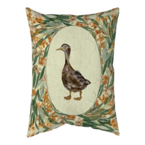 Duck Portrait Brown Climaweave Pillow 13" x 18" (Set of 2)