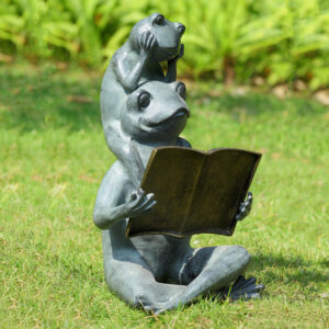 Eager Readers Frog Garden Sculpture