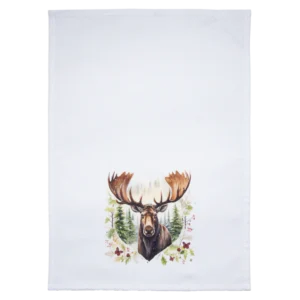 Floral Moose Tea Towel Set of 4