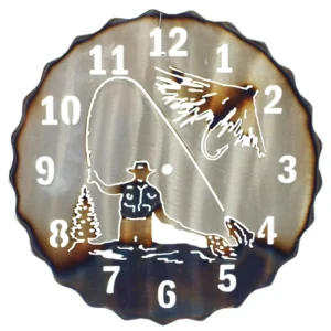 Fly Fisherman Wall Clock