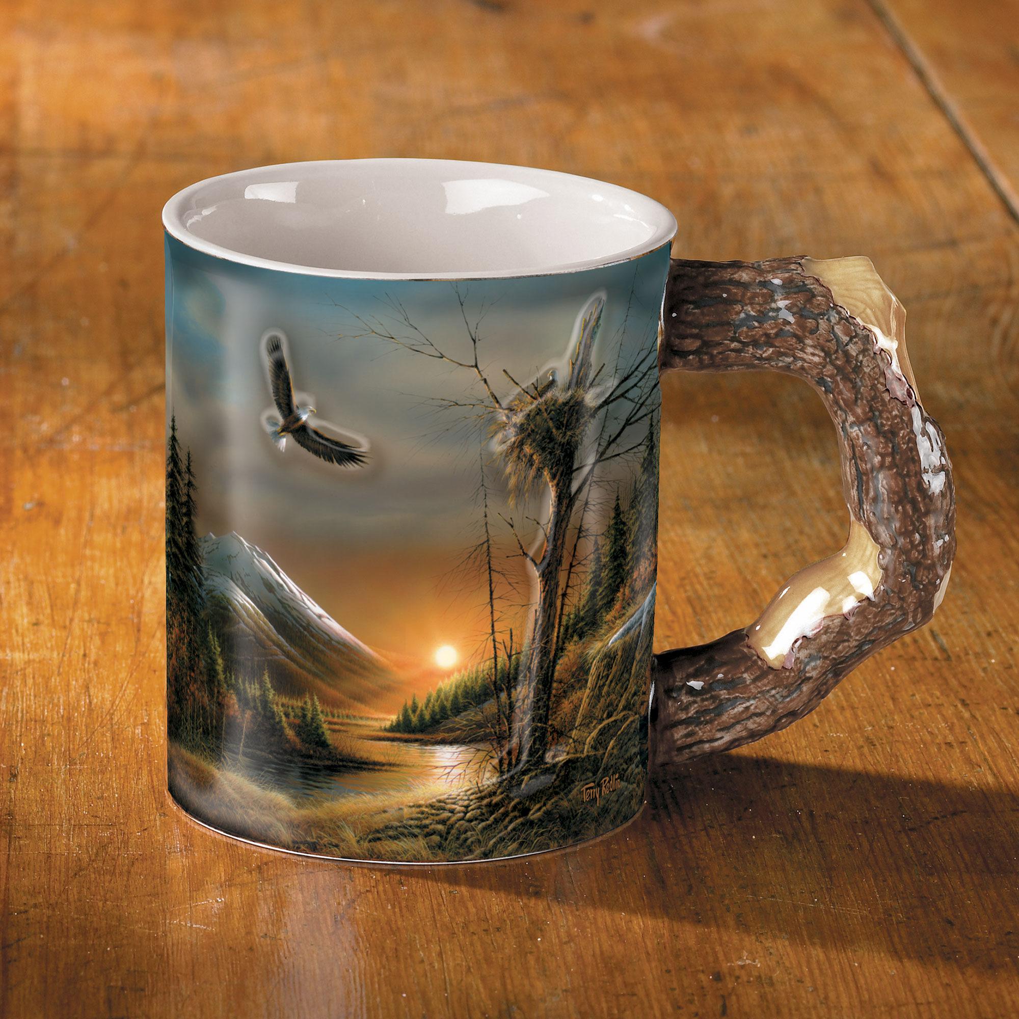 Flying Free – Bald Eagles – Sculpted Mug