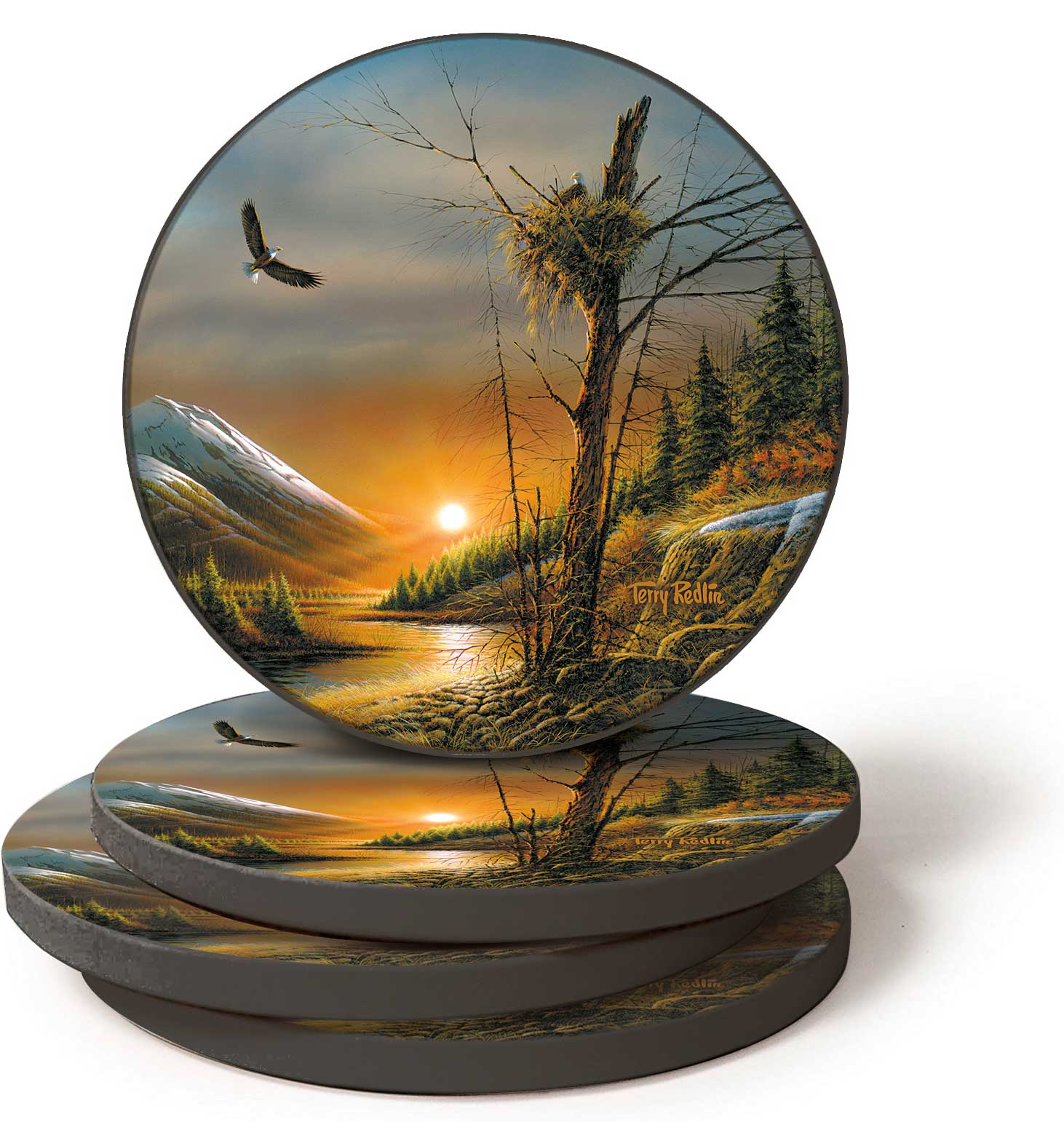 Flying Free – Bald Eagles – Set of 4 Coasters