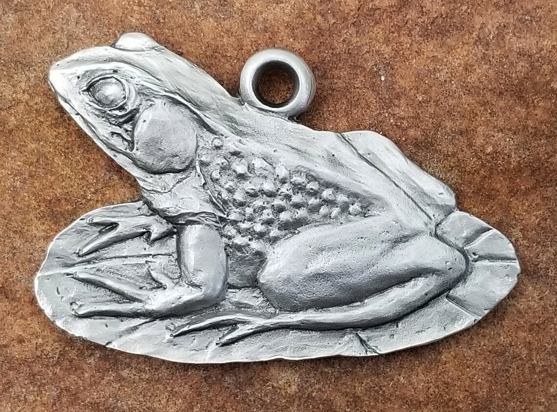 Frog Pewter Ornament by Andy Schumann