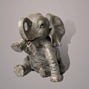Gaia The Baby Elephant Bronze Sculpture by Barry Stein Sculptures