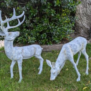 Garden Deer Sculpture Pair