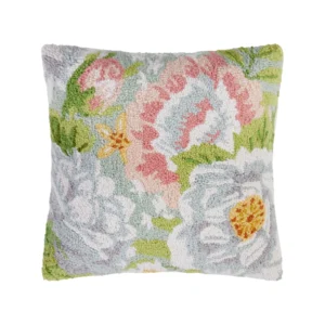 Garden Party Hook Pillow Poly Filled 18X18