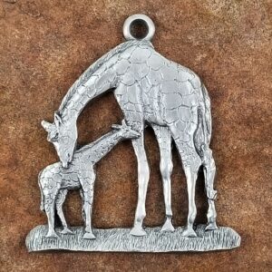 Giraffe Pewter Ornament by Andy Schumann