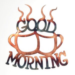 Good Morning Coffee Metal Wall Art