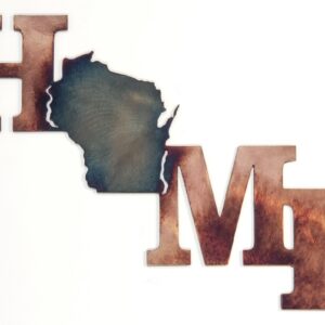 Custom Crafted Home State of Mind Metal Wall Art