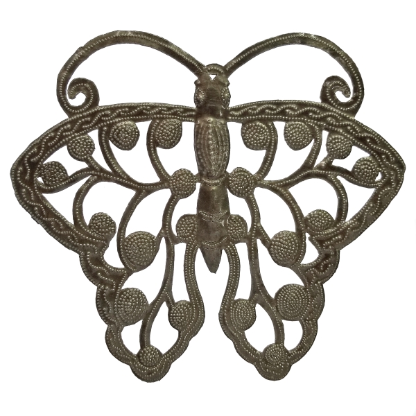 Lacy Butterfly Recycled Steel Drum Wall Art