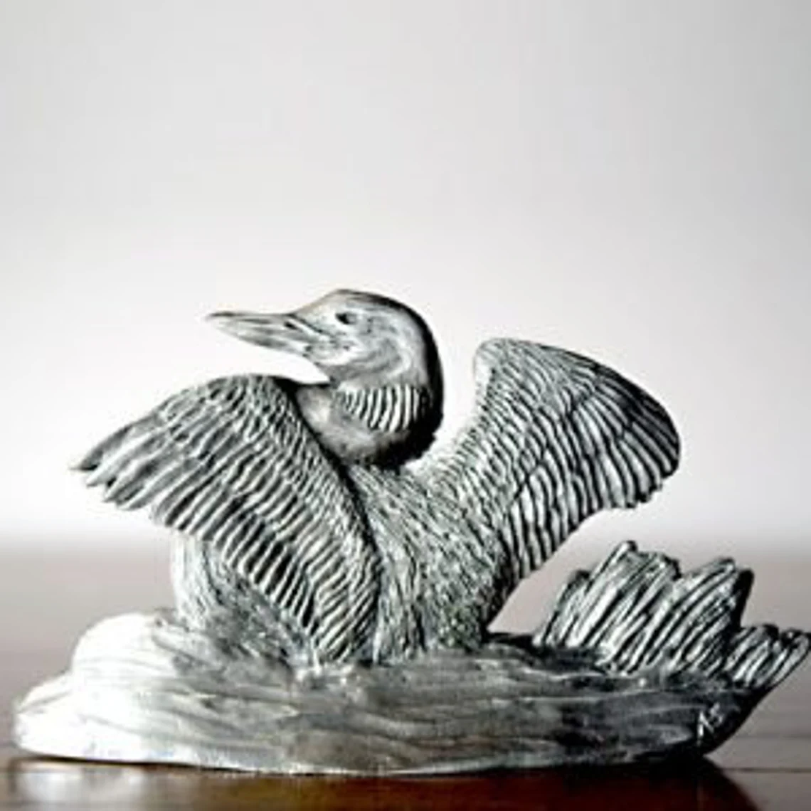 Loon Pewter Figurine by Andy Schumann