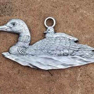 Loon Pewter Ornament by Andy Schumann