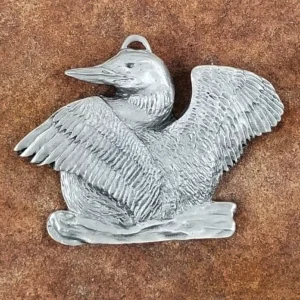 Loon Pewter Ornament by Andy Schumann