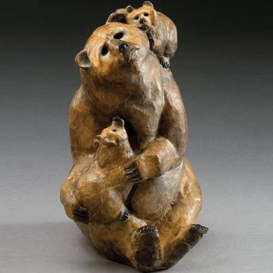 Mama Bear Bronze Sculpture by Eli Hopkins