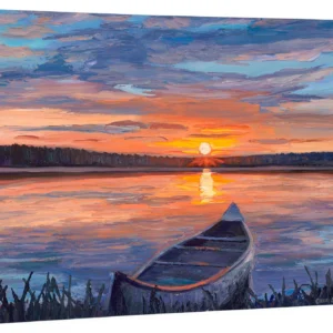 Peaceful Sunset - 19" x 24" Gallery Wrapped Canvas