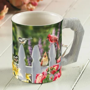 Picket Fence - Songbirds - Sculpted Mug