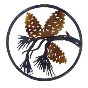Pine Cones – Small Circle Art