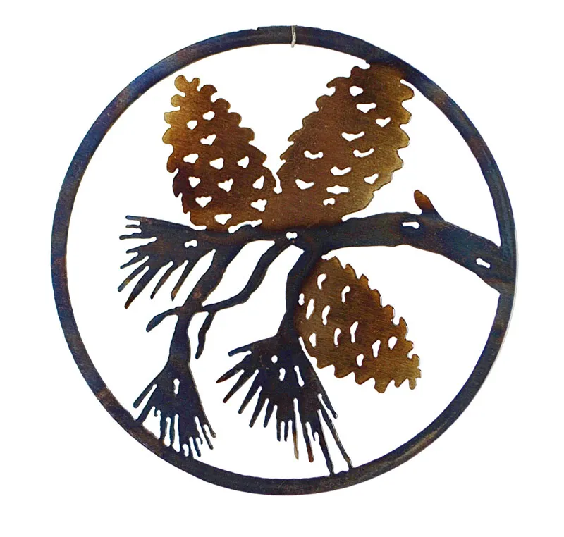 Pine Cones – Small Circle Art
