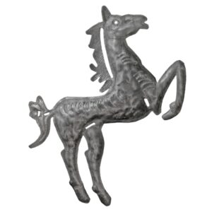 Pony Recycled Steel Drum Wall Art 11.25" x 12.5"