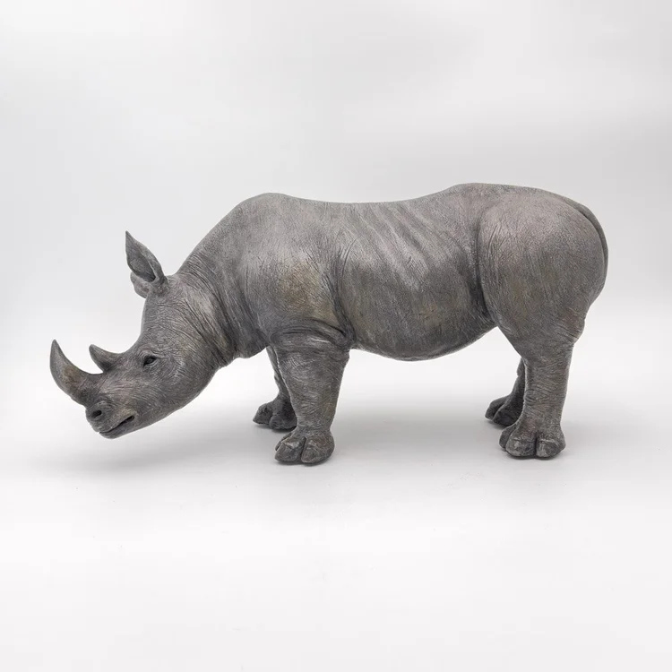 Rhino Handmade Ceramic Sculpture by Bronwen Weber
