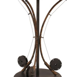 Rustic 3 Fishing Pole End Table