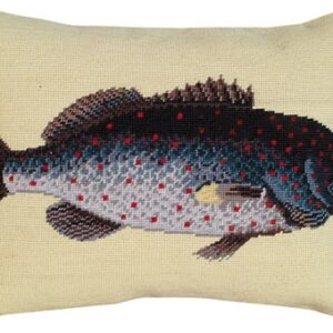 Rock Fish Needlepoint Pillow 16" x 20"