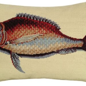 Mutton Fish Needlepoint Pillow 16″ x 20″