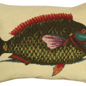 Parrot Fish Needlepoint Pillow 16″ x 20″