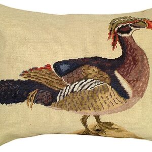 Wood Duck Needlepoint Pillow 16″ x 20″