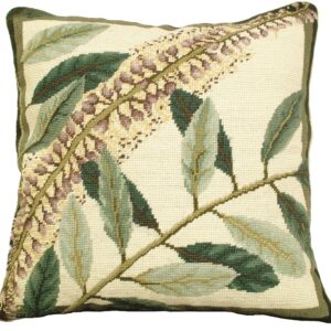 Floral Study Needlepoint Pillow 18"x18"