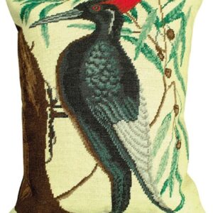 Woodpecker Needlepoint Pillow 20" x 16"