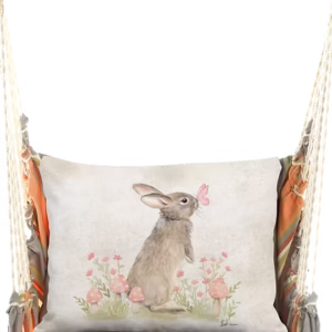 4-Piece Swing Set – Serene Sunset with Bunny at Woodland Pillow