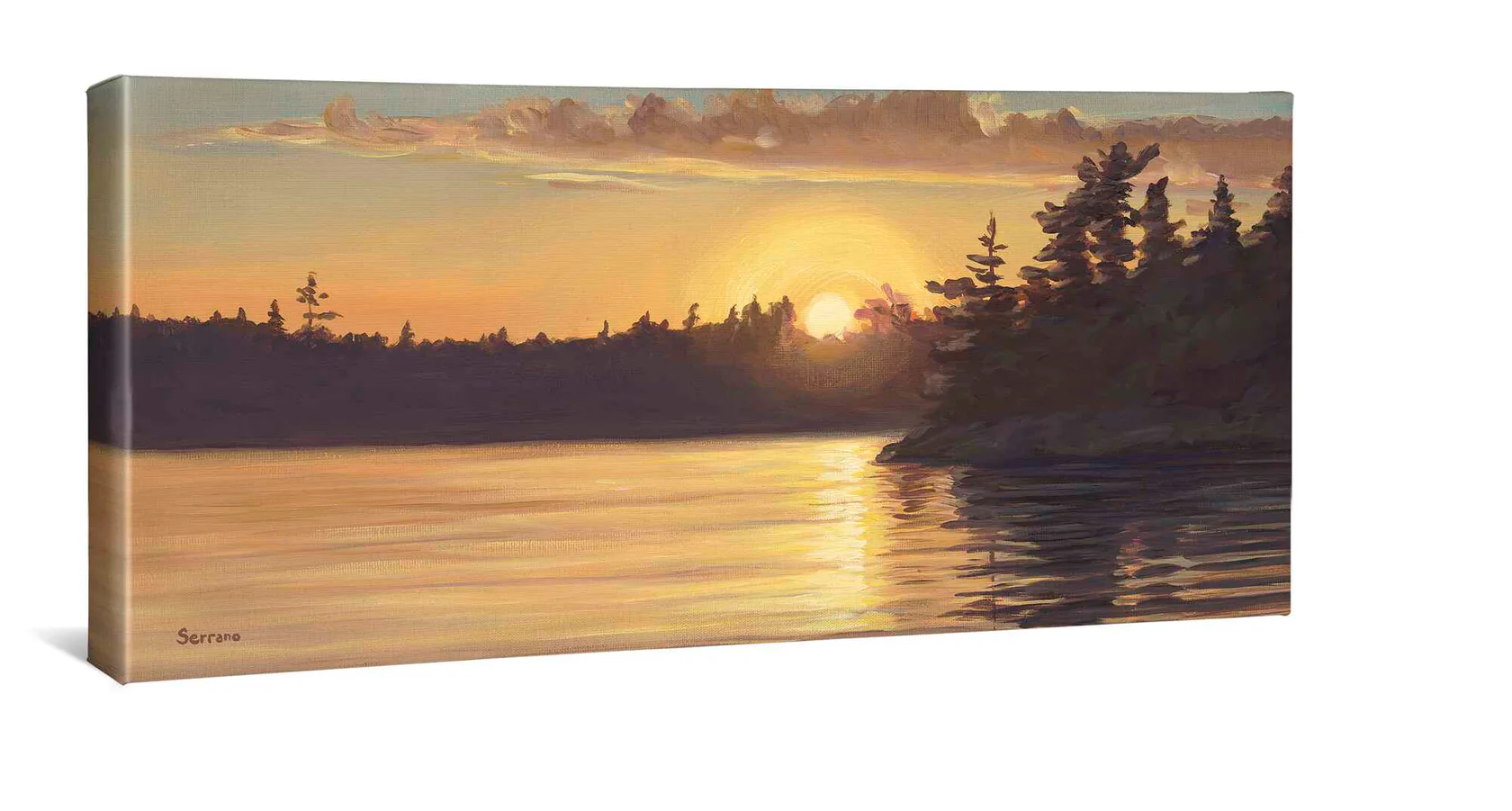 Setting Sun III - 12" x 26" Gallery Wrapped Canvas