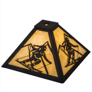 12" Square Alpine Shade – Winter Skiers
