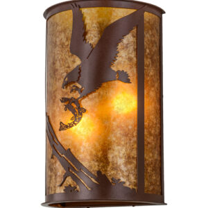 13" Wide Strike of the Eagle Wall Sconce