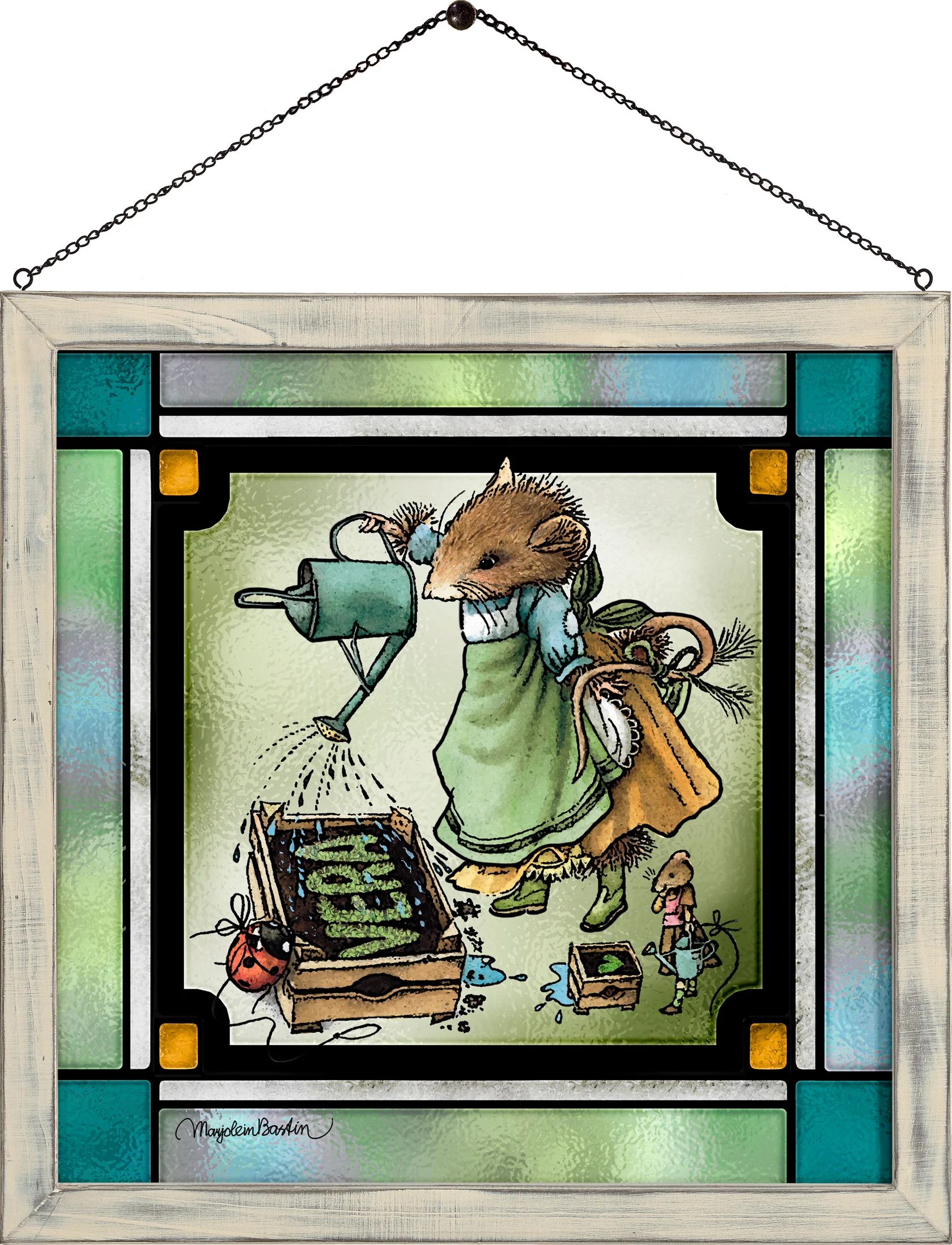 The Gentle Gardener Stained Glass Art