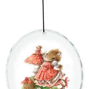 Tiny Foragers in Red - Suncatcher