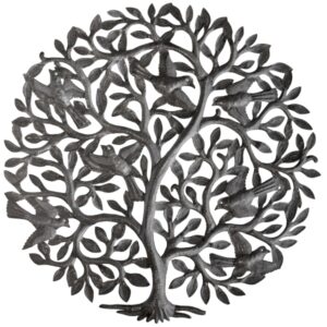 Tree of Plenty Recycled Steel Drum Wall Art 33"