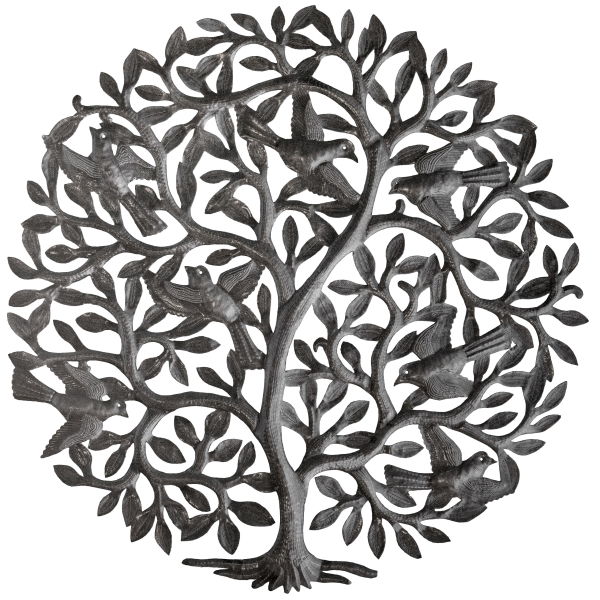 Tree of Plenty Recycled Steel Drum Wall Art