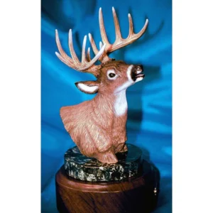 White Tail Deer Bronze Sculpture by Barry Stein Sculptures