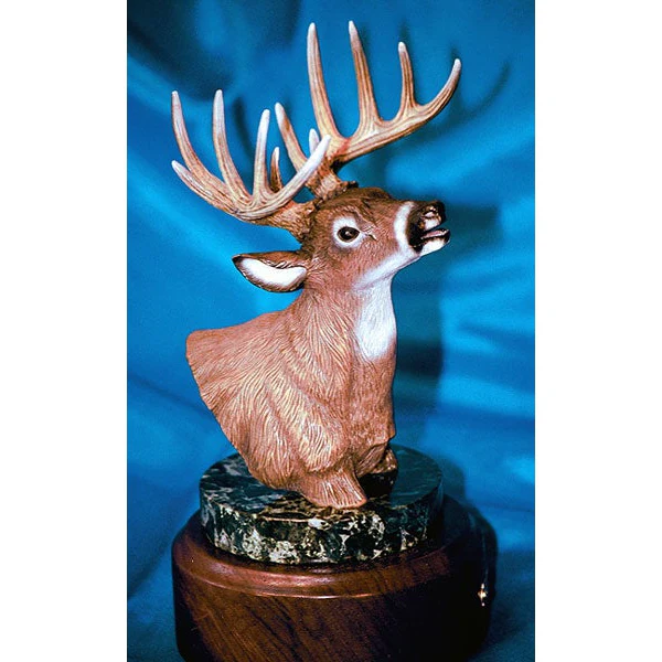 White Tail Deer Bronze Sculpture by Barry Stein Sculptures