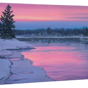 Winter River - 13" x 18" Gallery Wrapped Canvas