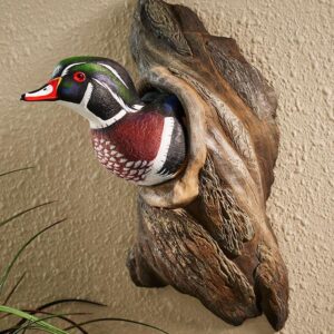 Wood Duck in Tree - Wall Sculpture