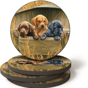 All Hands on Deck - Lab Puppies - Coaster Set of 4