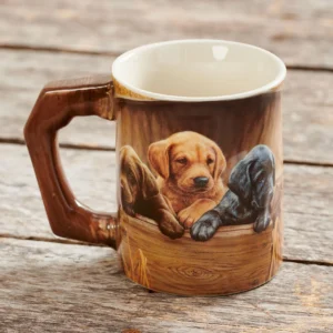 All Hands on Deck - Lab Puppies - Sculpted Mug